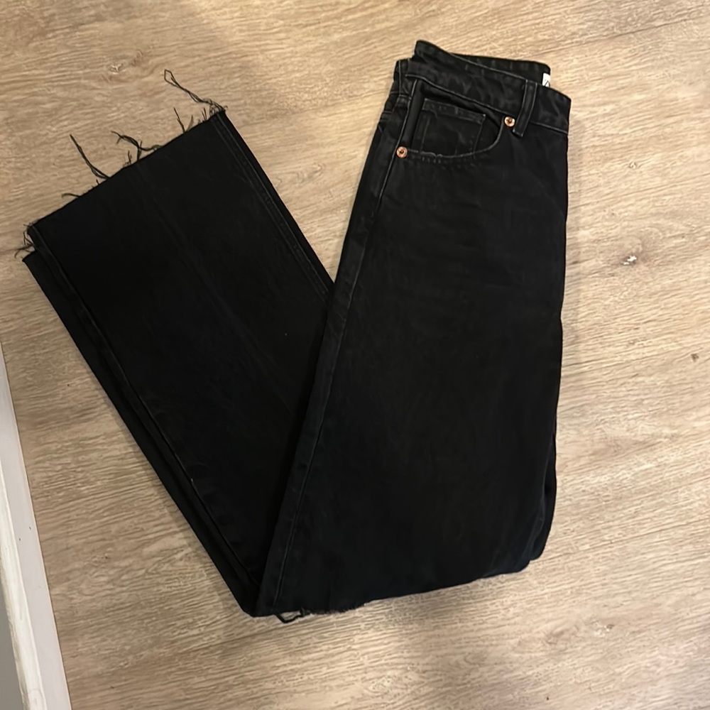 Black flare jeans